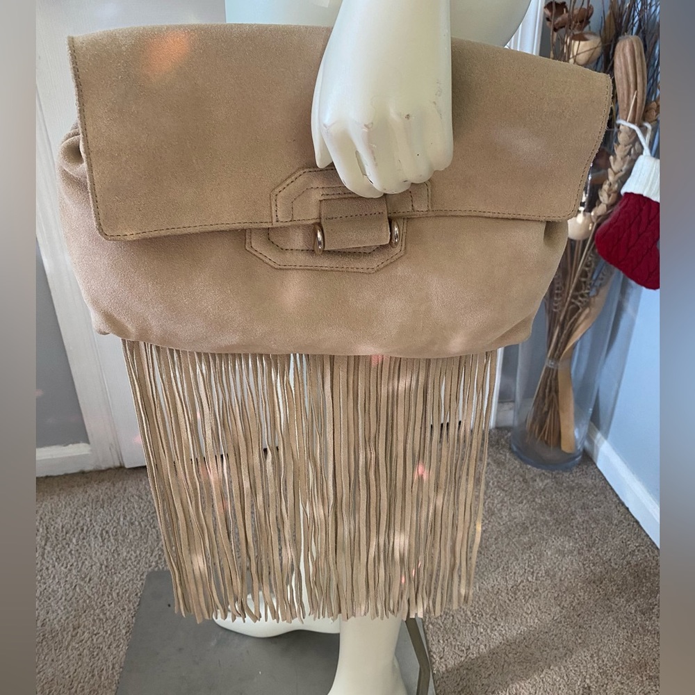 The Limited Suede Fringe (crossbody/clutch) Bag